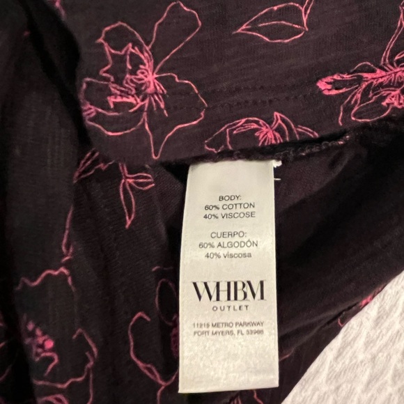 🆕 WHBM Double V-Neck Tank
Sketchy Poppy Dolce Black w/Pink flower print Size M - Picture 9 of 15